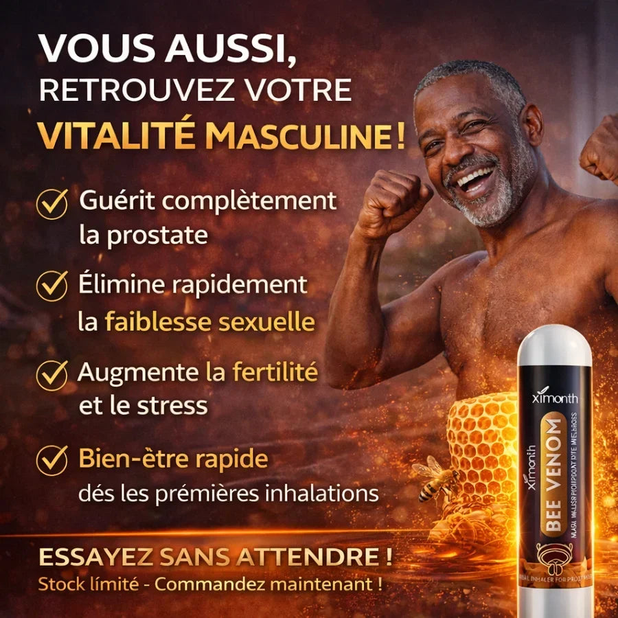 Inhaleur Prostate au Venin d'Abeille | 2 produits en 1 Retrouvez une érection en 3 minutes! En même temps soigne la prostate