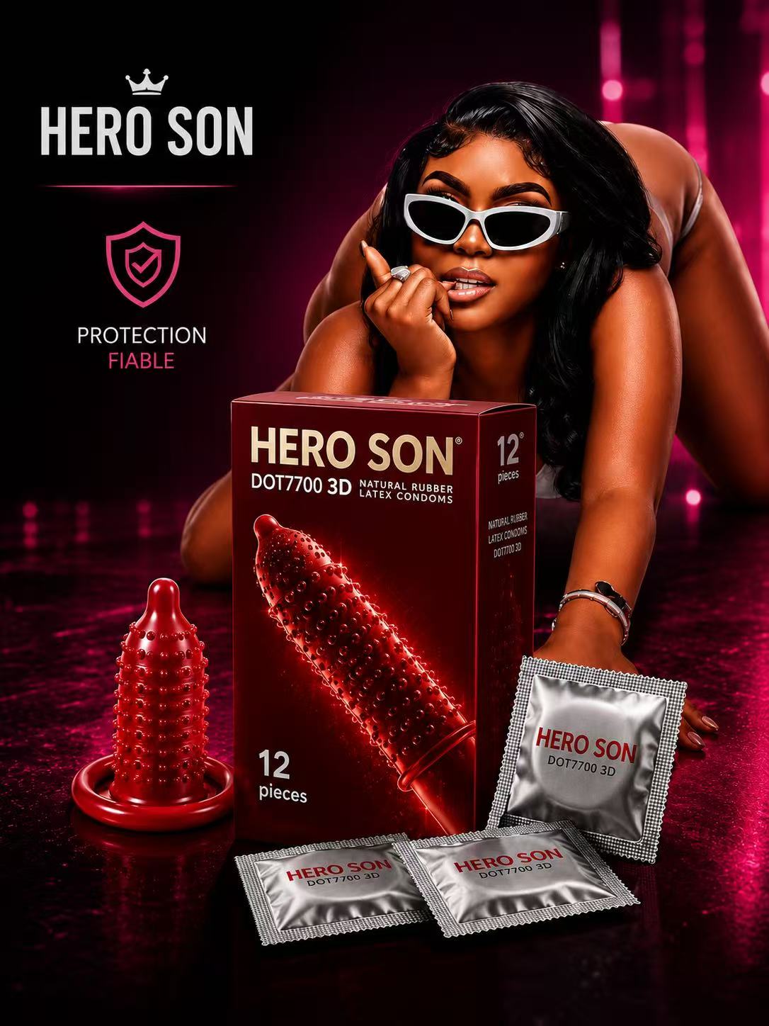 HERO SON Préservatifs à Crampons